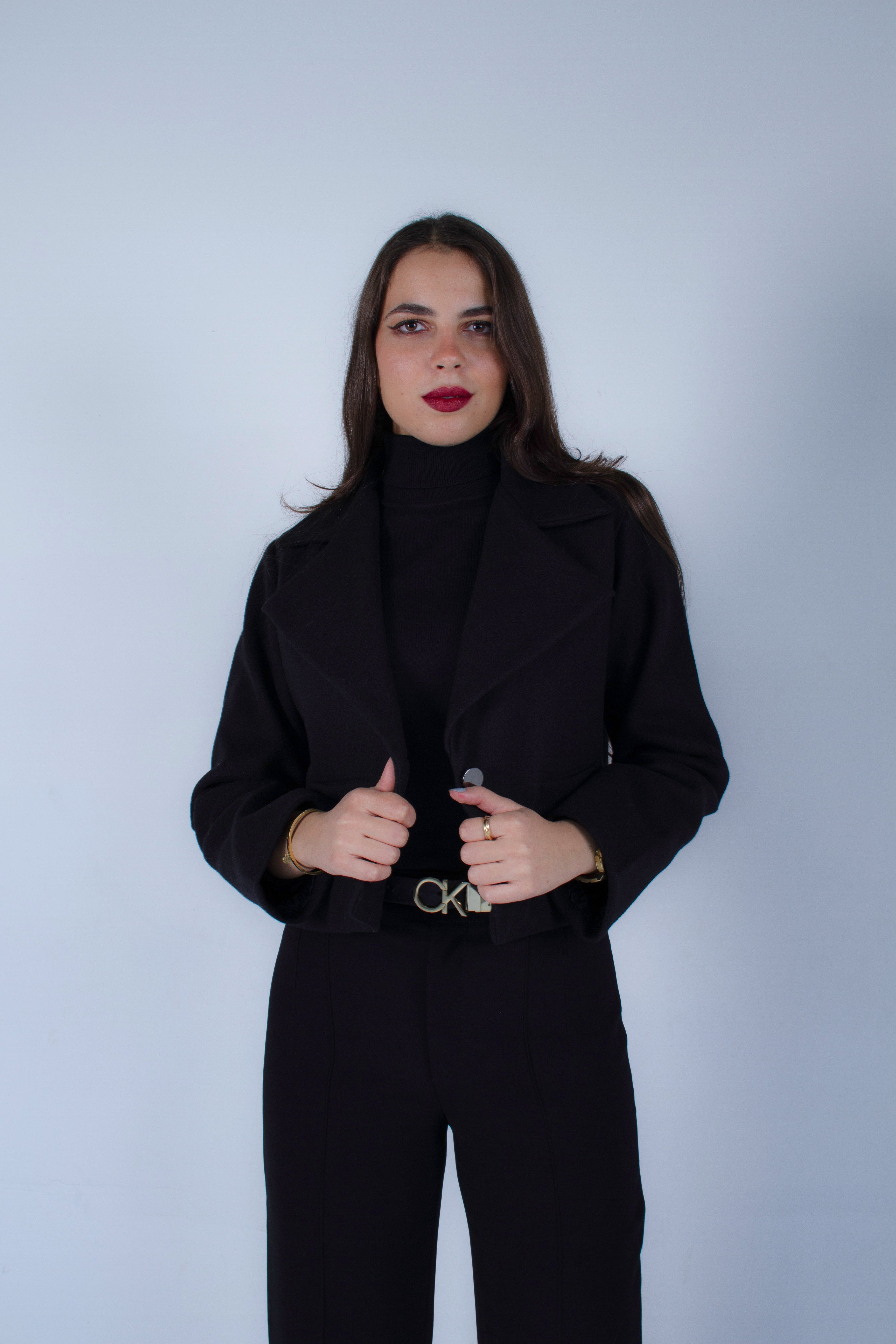 Black cropped jacket