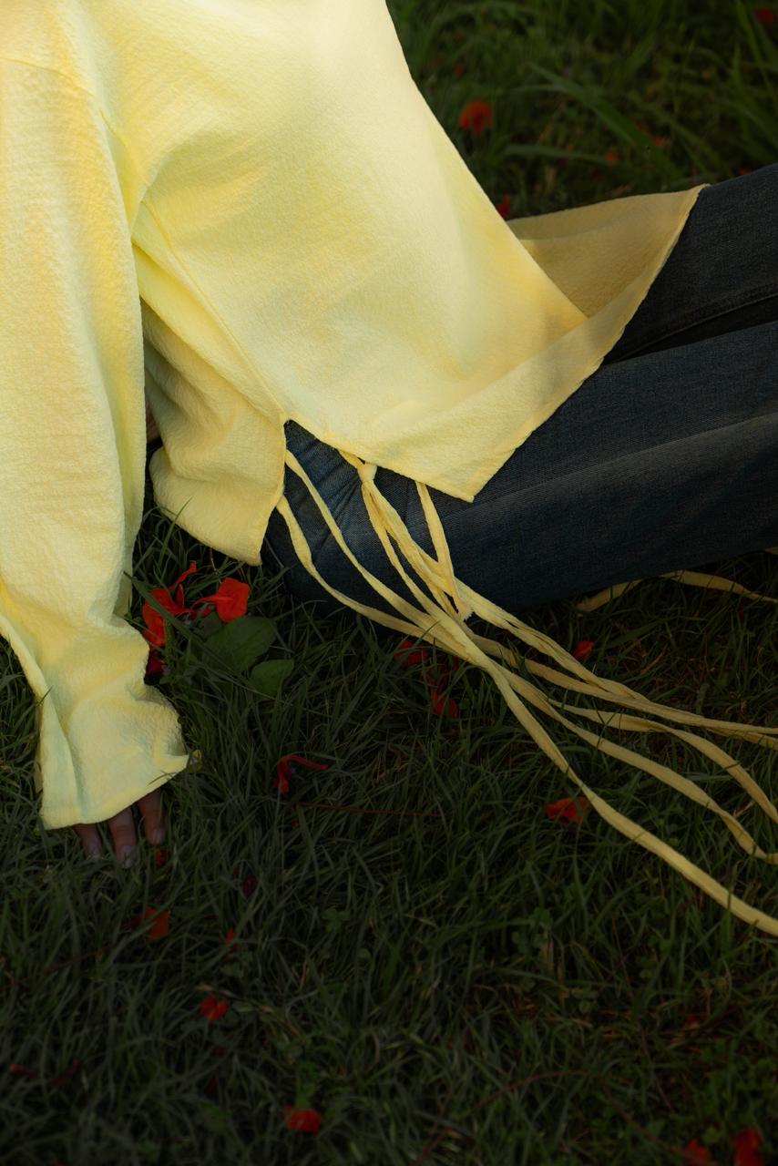 butter yellow flow & go blouse