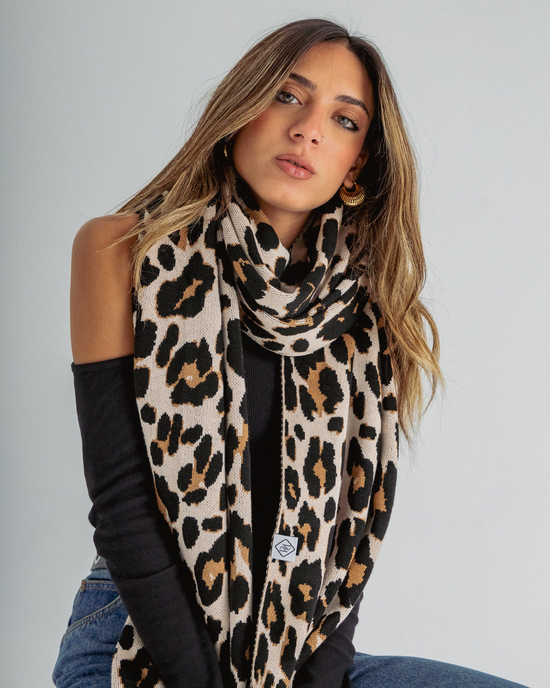 Leopard scarf