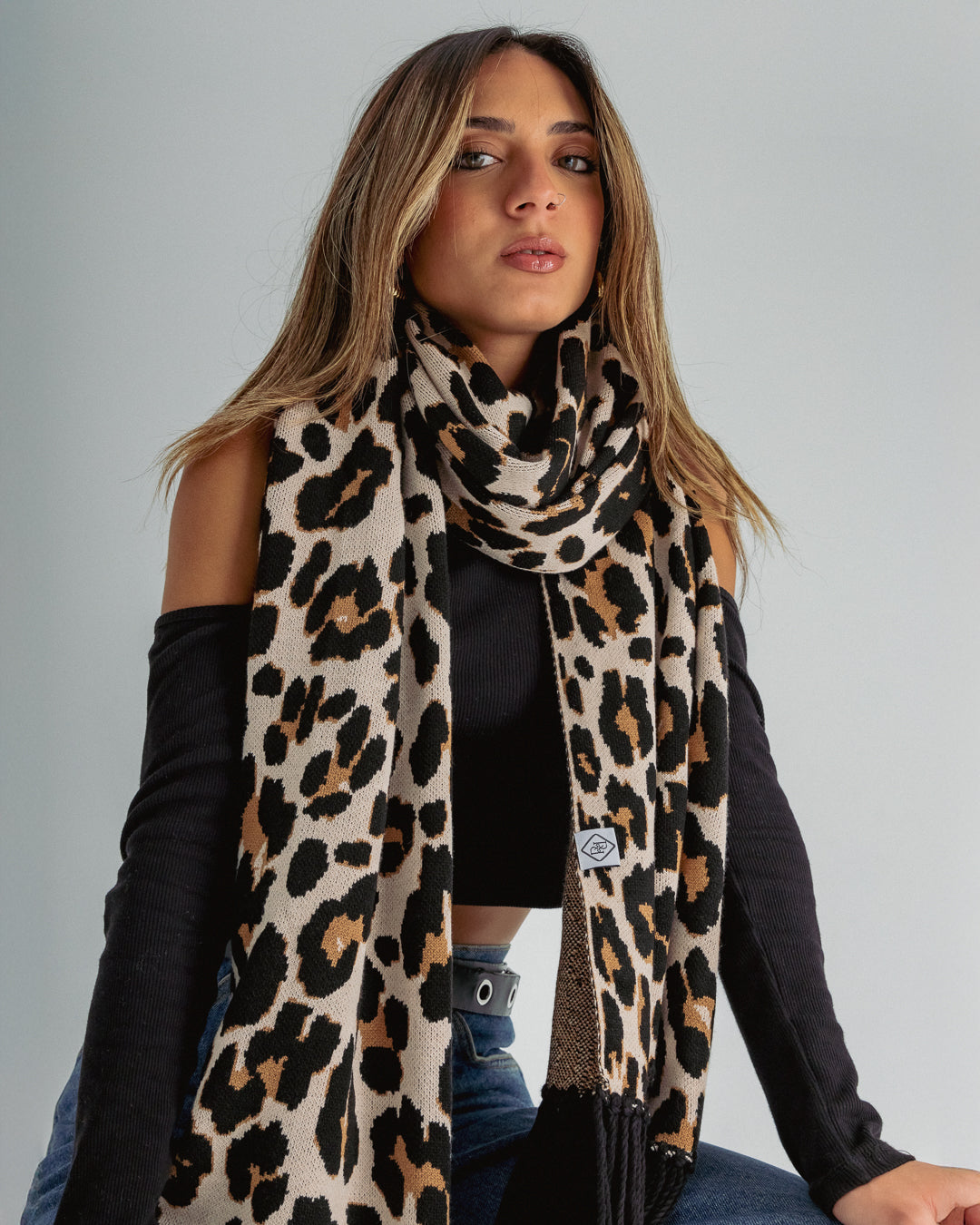 Leopard scarf