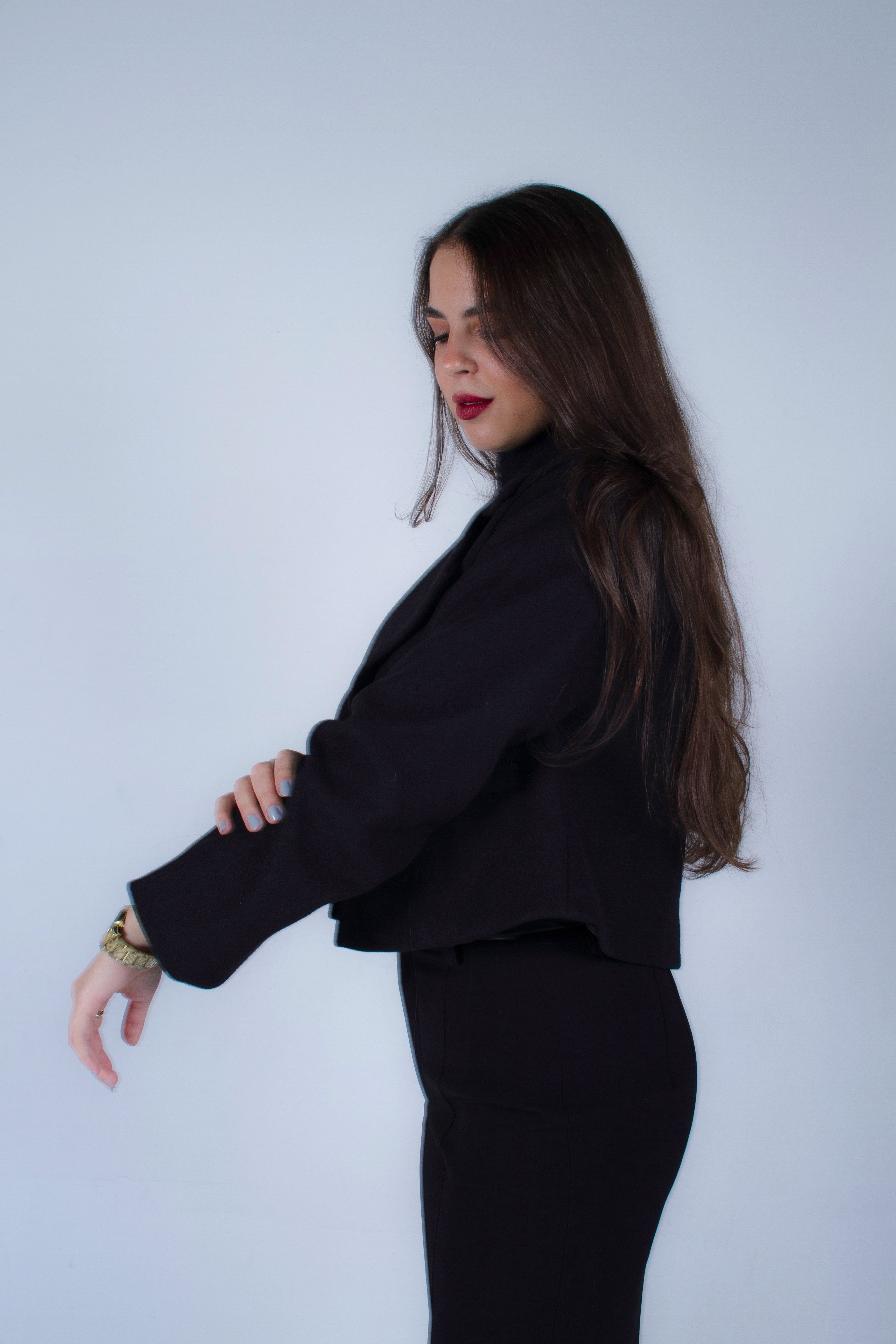 Black cropped jacket