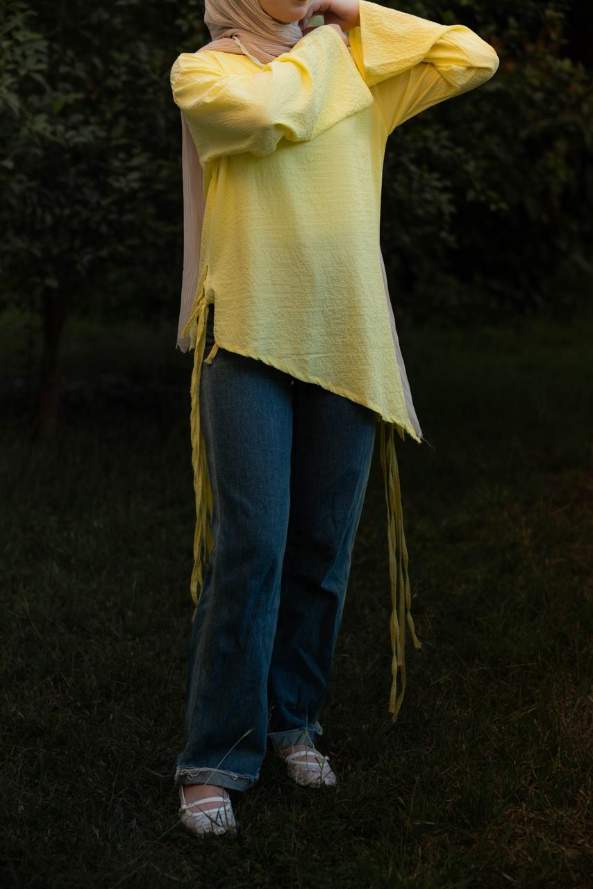 butter yellow flow & go blouse
