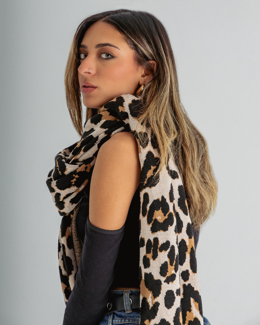 Leopard scarf