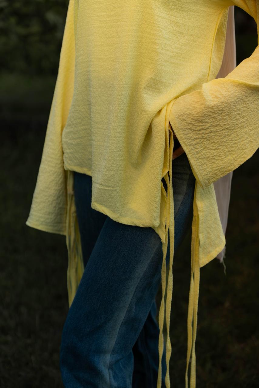 butter yellow flow & go blouse