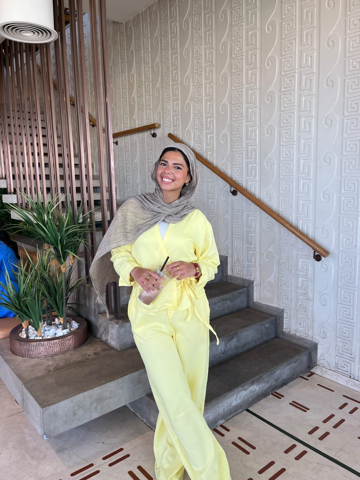 linen wrap top in butter yellow