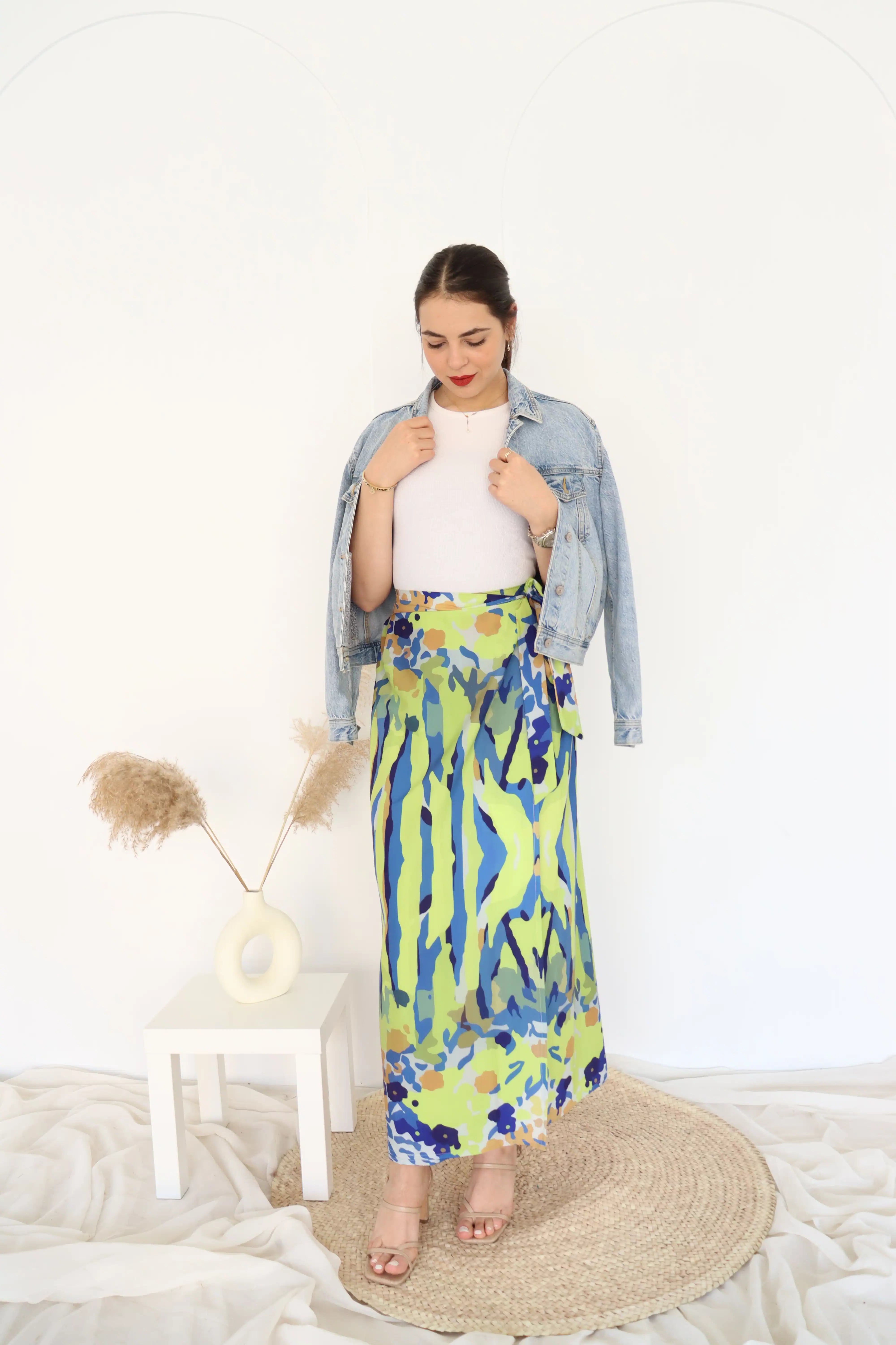 Flowral Wrapped Skirt